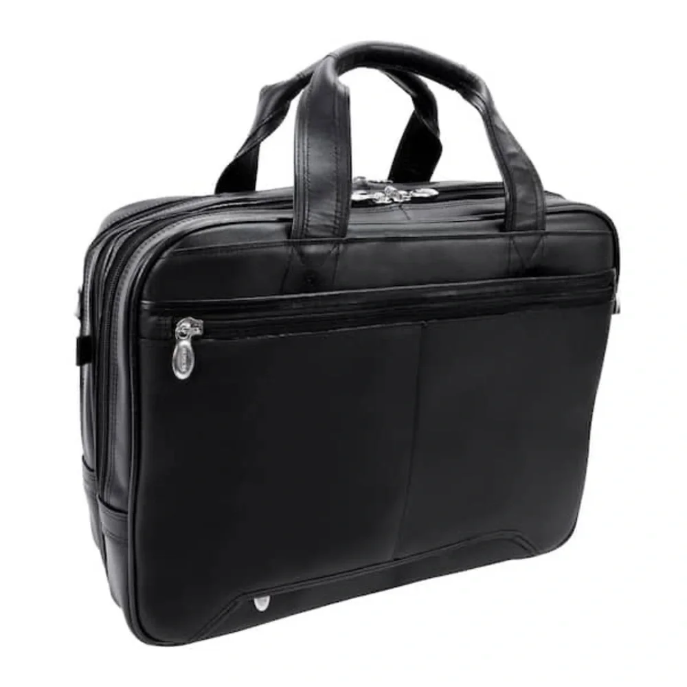 McKLEIN Pearson Leather 17 in.Exp Double compartment Laptop Briefcase bag $480